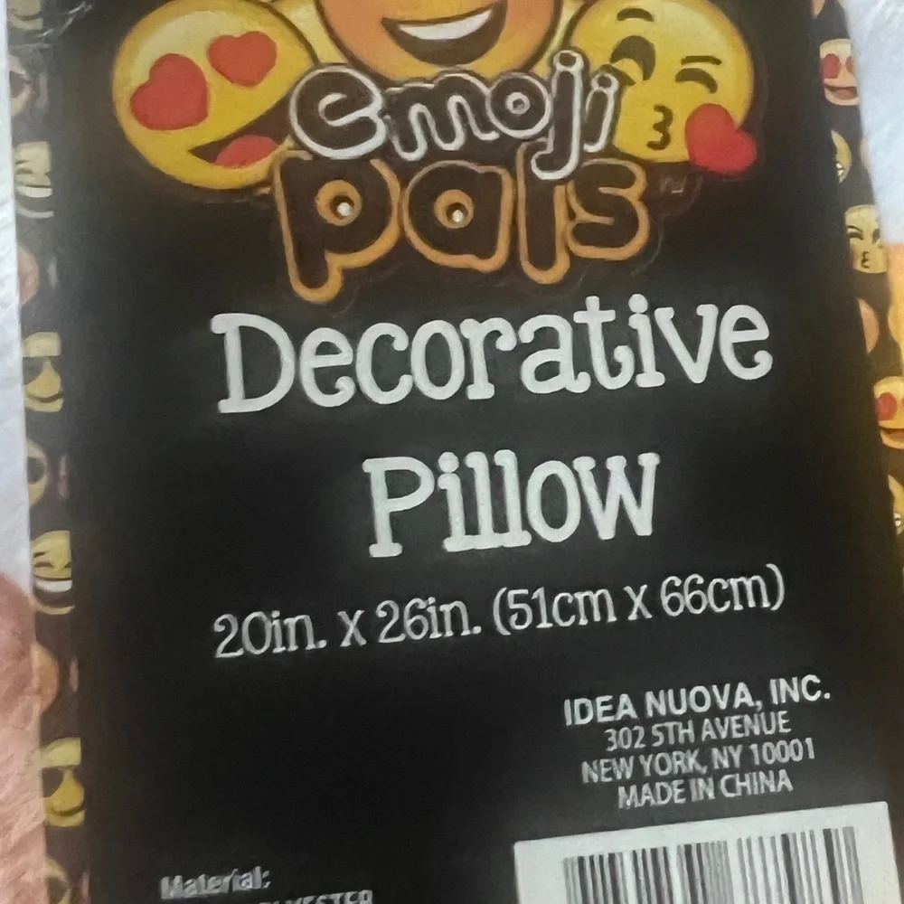Emoji Patterned Decorative Pillow - Cream and Yellow